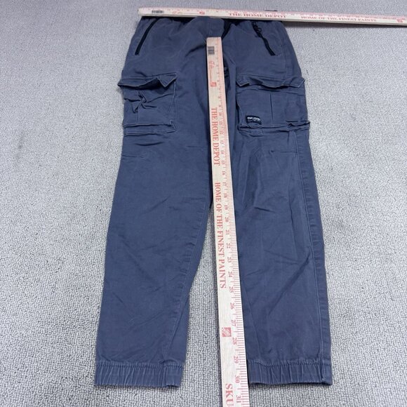 Hollister Cargo Skinny Joggers Gray Zip Pockets Men’s Size Small Drawstring - Picture 2 of 12